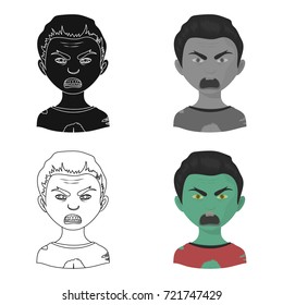 Man, single icon in cartoon style.Man, vector symbol stock illustration web.