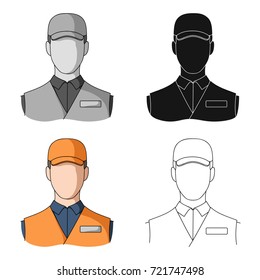 Man single icon in cartoon style.Man, vector symbol stock illustration web.