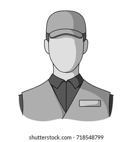 Man single icon in monochrome style.Man, vector symbol stock illustration web.