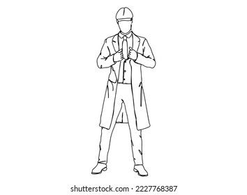 Man Single line art drawing, black and white minimal Vector illustration. for Logo, Wall décor