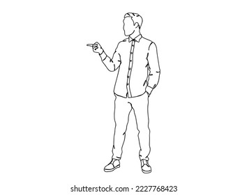 Dibujo de arte de una sola línea, ilustración vectorial mínima en blanco y negro. para Logo, decoración de pared