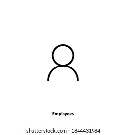 man single line icon vector flat ilustration