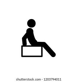 man, sit icon. Element of man is sitting icon for mobile concept and web apps. Detailed man, sit icon can be used for web and mobile