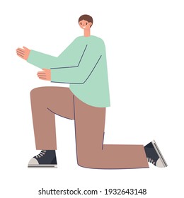 man sit on a white background vector illustration design