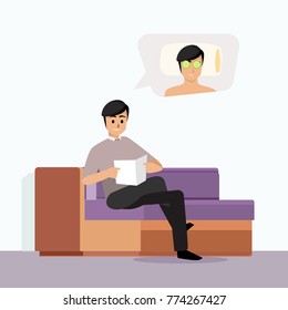 man sit in salon thinking about spa