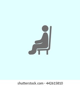 man sits icon