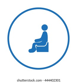 man sits icon