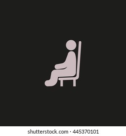 man sits icon