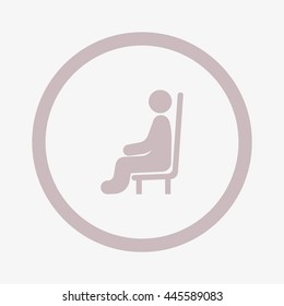 man sits icon
