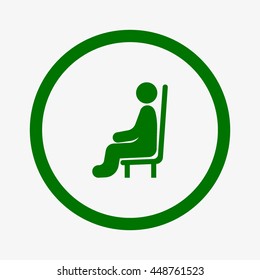 man sits icon