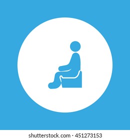 man sits icon