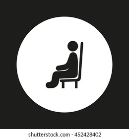 man sits icon