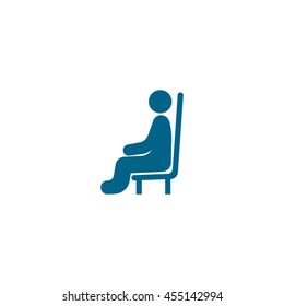 man sits icon