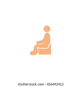 man sits icon