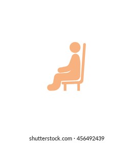 man sits icon