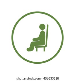 man sits icon