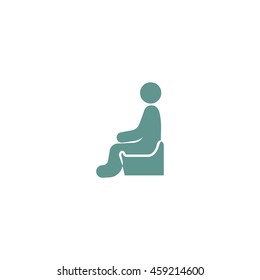 man sits icon