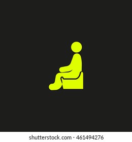 man sits icon