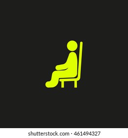 man sits icon