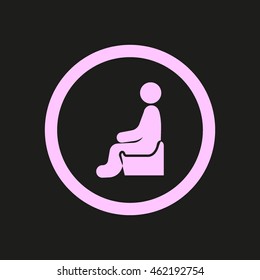 man sits icon