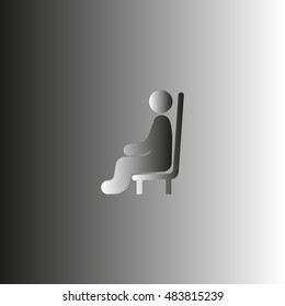 man sits icon