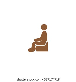 man sits icon