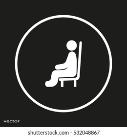 man sits icon