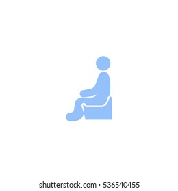 man sits icon
