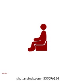 man sits icon