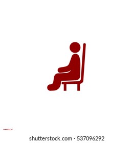 man sits icon