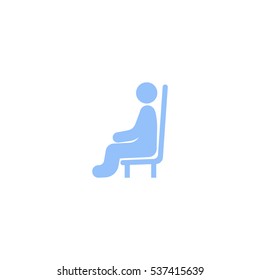 man sits icon