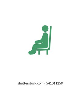 man sits icon