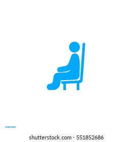 man sits icon