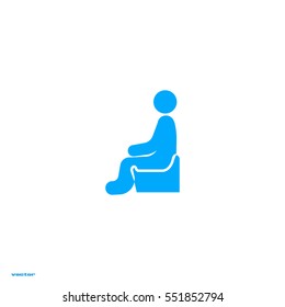 man sits icon