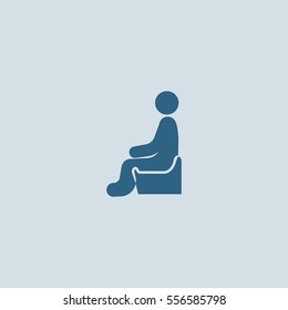 man sits icon