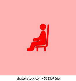 man sits icon