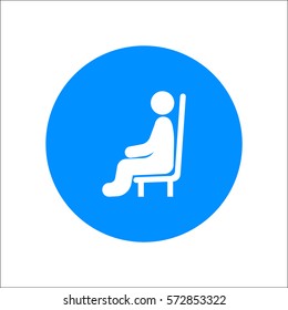 man sits icon