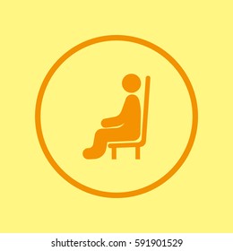 man sits icon