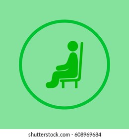 man sits icon