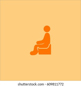 man sits icon