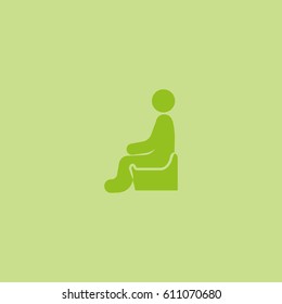 man sits icon