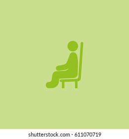 man sits icon