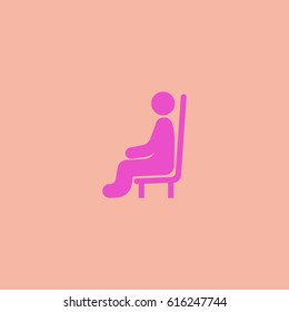 man sits icon