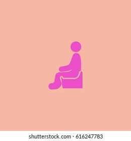 man sits icon