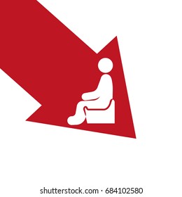 man sits icon
