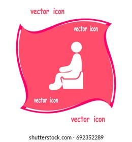 man sits icon