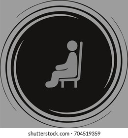 man sits icon