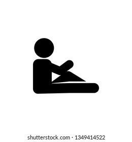Man sits on floor icon. Element of man squatting icon for mobile concept and web apps. Detailed Man, floor, sitting  icon can be used for web and mobile