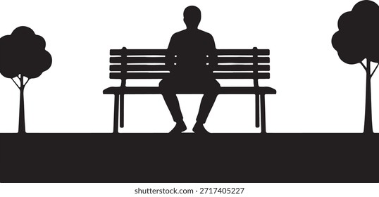 Un hombre se sienta en un banco del parque, contemplando el horizonte sereno de la ciudad al atardecer. El ambiente tranquilo y la impresionante vista evocan sentimientos de calma y contemplación. Esta Imagen captura un momento de soledad y conexión con la naturaleza, perfecto para proyectos que requieren una sensación de relajación e inspiración.