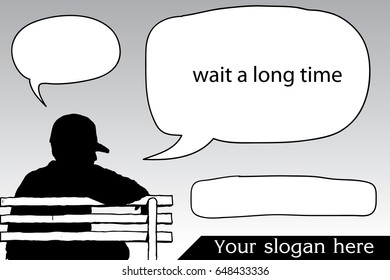 Man sits and waits